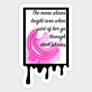 Broken Moon Sticker